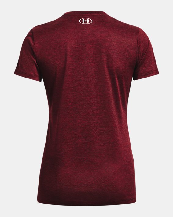 Tee-shirt col V UA Tech™ Twist pour femme, Maroon, pdpMainDesktop image number 5